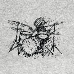 Stickman Playing Drums T-Shirt